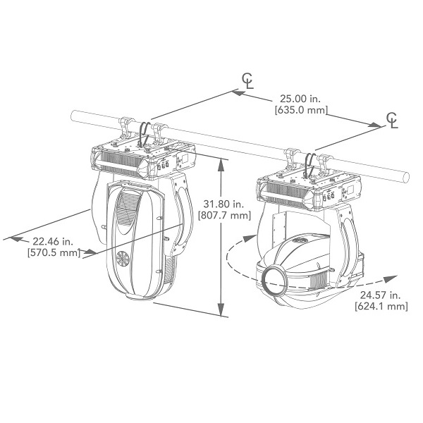 Dibujo VARI-LITE VL4000 Spot